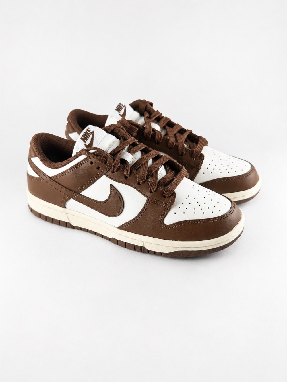 Size 5.5W- Nike Dunk Low Cacao Wow Sneakers in Brown and White